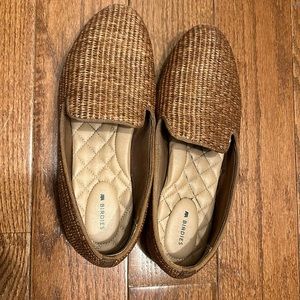 Birdies starling walnut raffia flats - 9